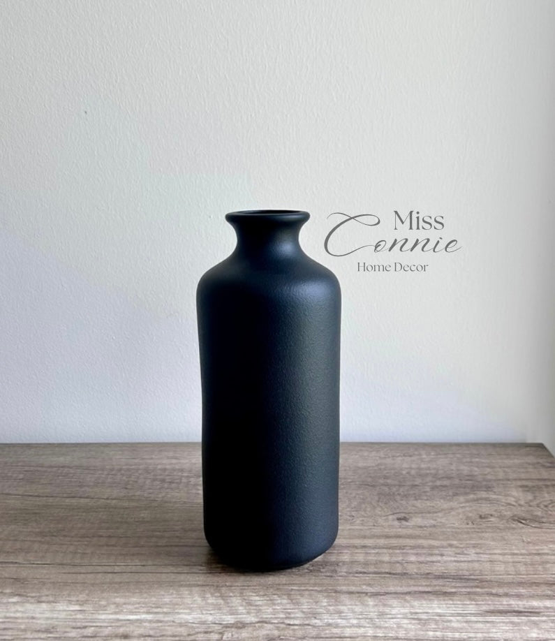 Milk Bottle Vase - Matt Black
