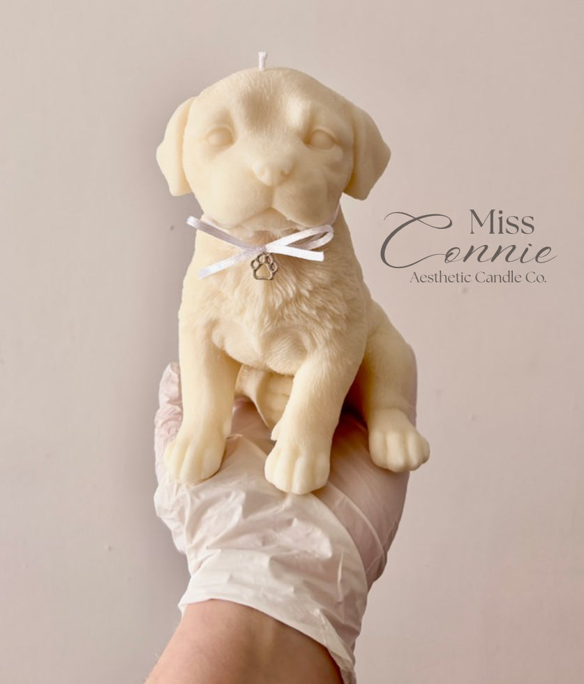 Labrador Puppy Dog Candle - Large