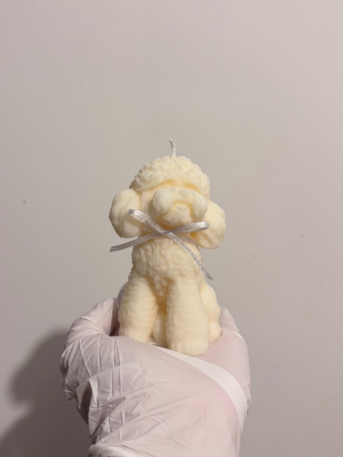 Poodle Puppy Dog Candle - Miniature Collection
