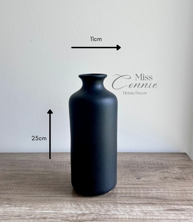 Milk Bottle Vase - Matt Black