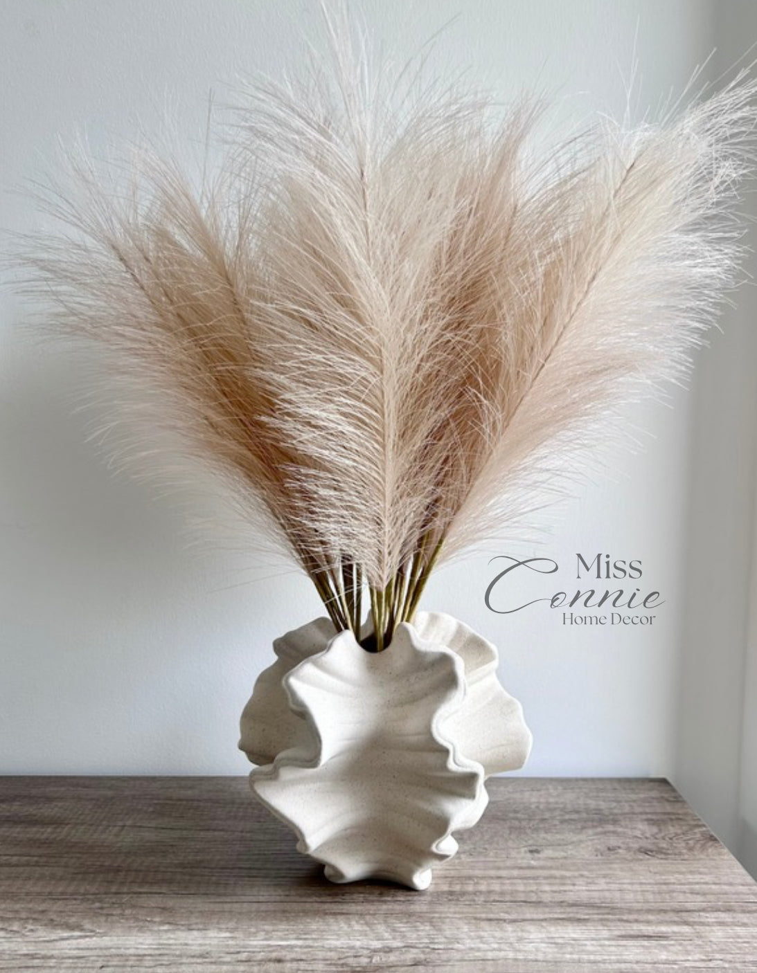 Coral Ceramic Wave Vase