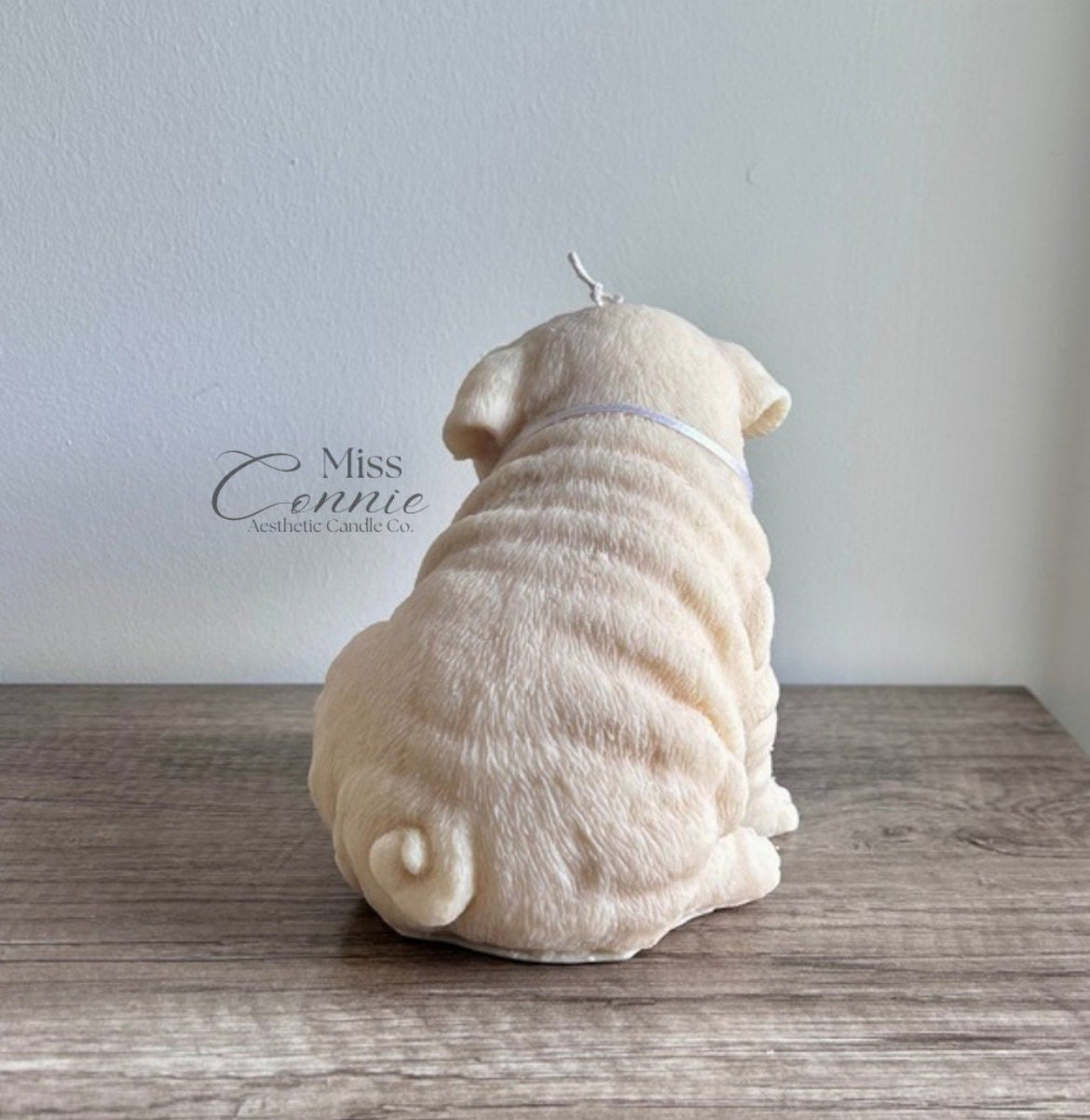British Bulldog Puppy Dog Candle