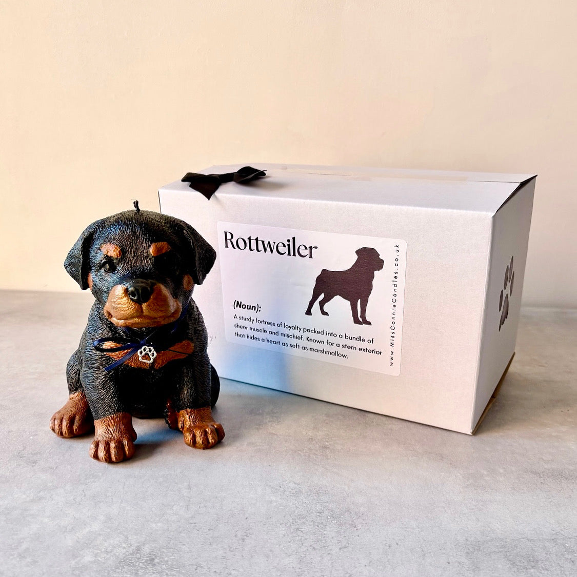 Rottweiler Puppy Dog Candle