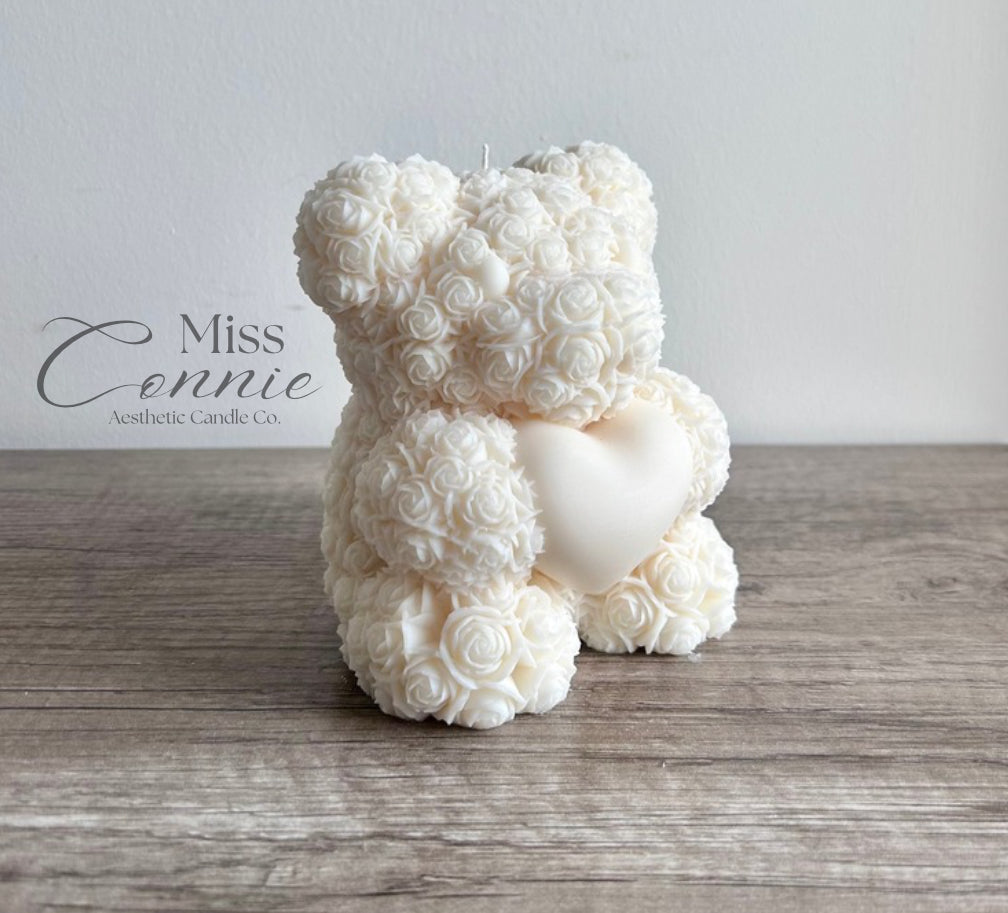 Rose Teddy Bear Candle