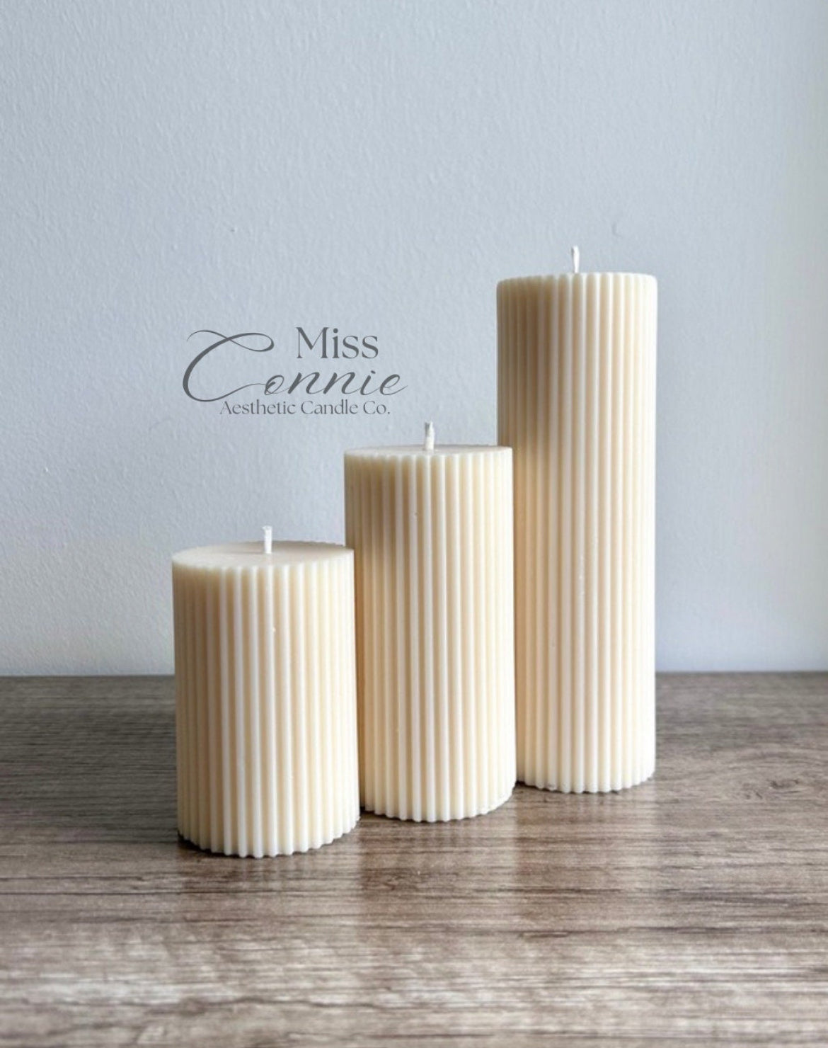 Ribbed Pillar Candles | Wholesale Events
