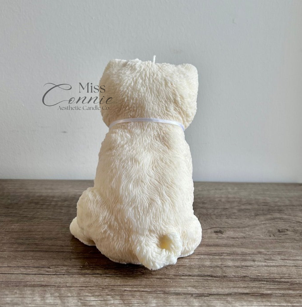 Pomeranian Puppy Dog Candle