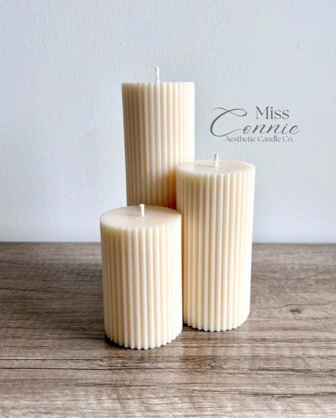 Ribbed Pillar Candles | Wholesale Events