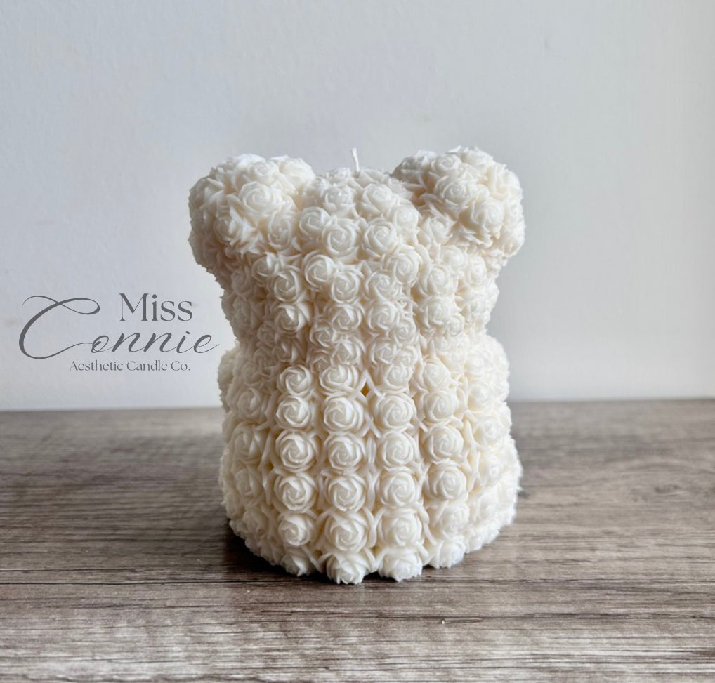 Rose Teddy Bear Candle