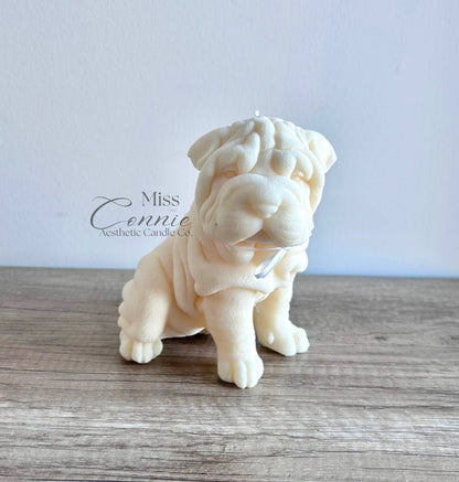Shar Pei Puppy Dog Candle