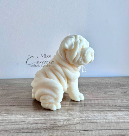 Shar Pei Puppy Dog Candle