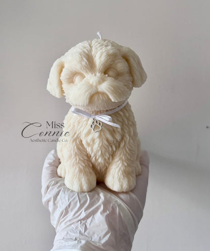 Lhasa Apso Puppy Dog Candle