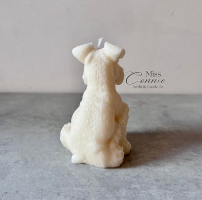 Schnauzer Puppy Dog Candle - Miniature Collection