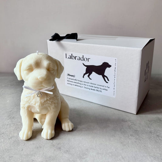 Labrador Puppy Dog Candle - Large