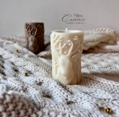 Stag Pillar Candle
