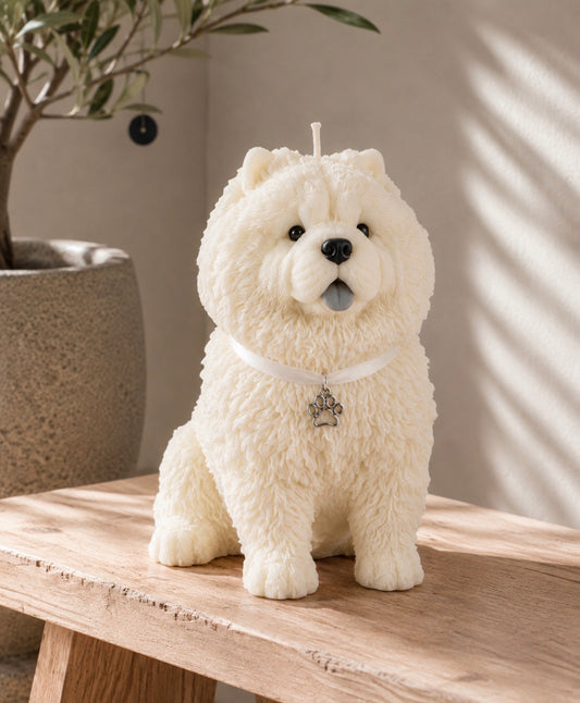 Chow Chow Puppy Dog Candle (Design 2)