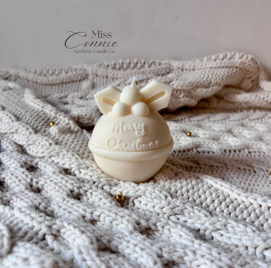 Merry Christmas Bauble Candle