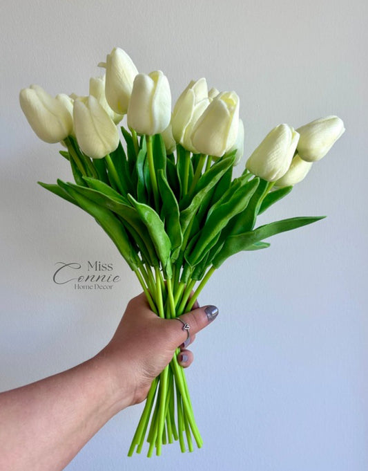 Faux Tulips - Ivory (25 Stems)