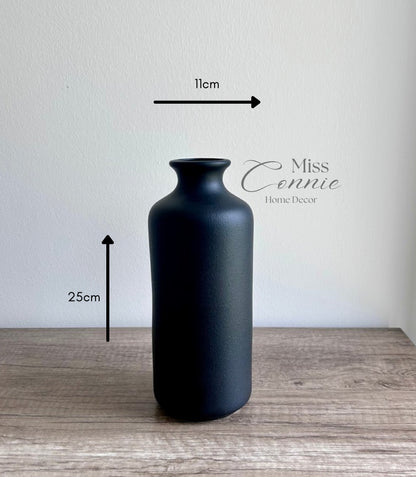 Milk Bottle Vase - Matt Black