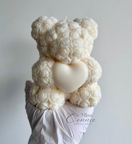 Rose Teddy Bear Candle