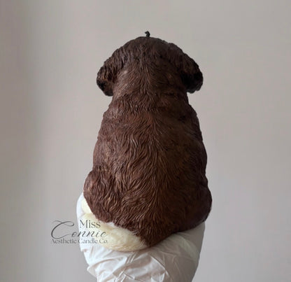 Saint Bernard Puppy Dog Candle