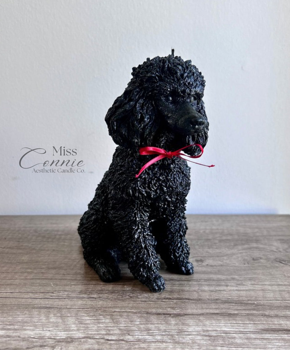 Poodle Puppy Dog Candle – Miss Connie Candles