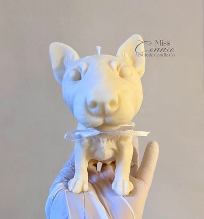 Bull Terrier Puppy Dog Candle