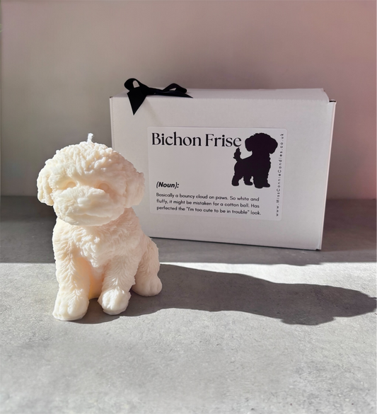 Bichon Frisé Puppy Dog Candle