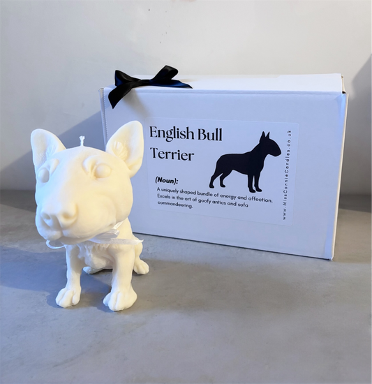 Bull Terrier Puppy Dog Candle