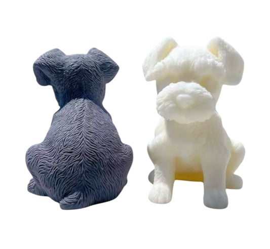 Shnauzer Puppy Dog Candle