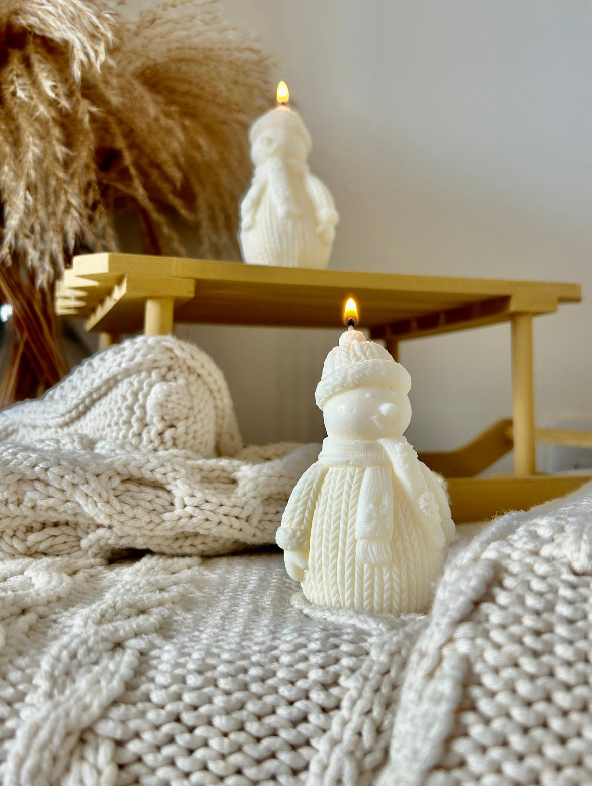 Snowman Candle