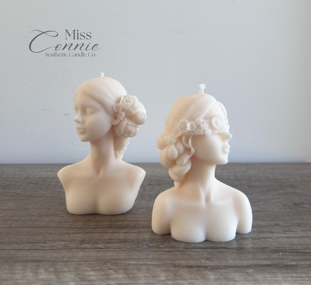 Blindfolded Floral Lady Candles