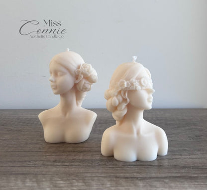 Blindfolded Floral Lady Candles