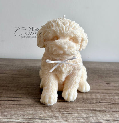 Maltipoo Puppy Dog Candle