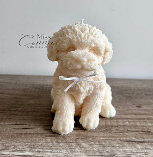 Maltipoo Puppy Dog Candle