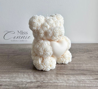 Rose Teddy Bear Candle