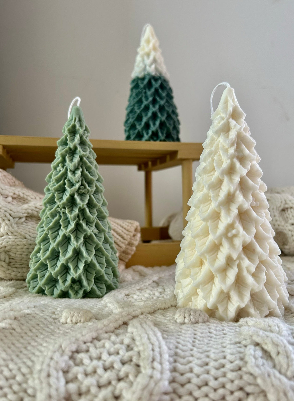 Christmas Tree Pillar Candle