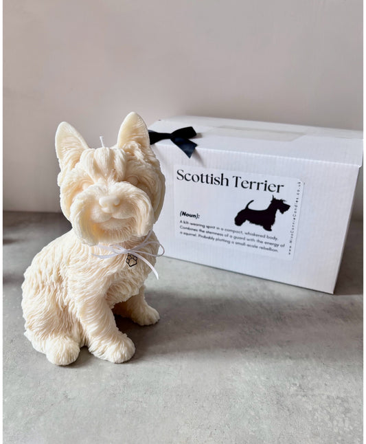 Scottish Terrier Puppy Dog Candle