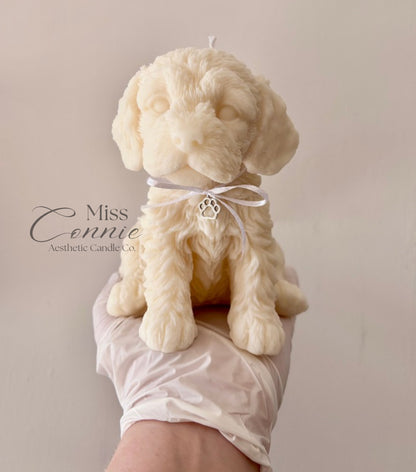 Cockapoo Puppy Dog Candle