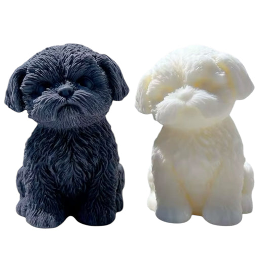 Lhasa Apso Puppy Dog Candle