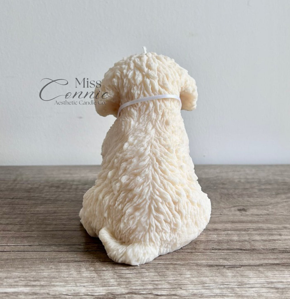 Bichon Frisé Puppy Dog Candle