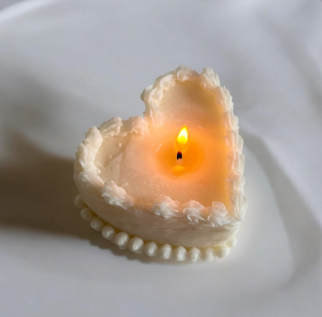Heart Cake Candle