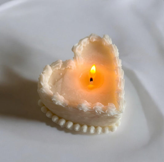 Heart Cake Candle