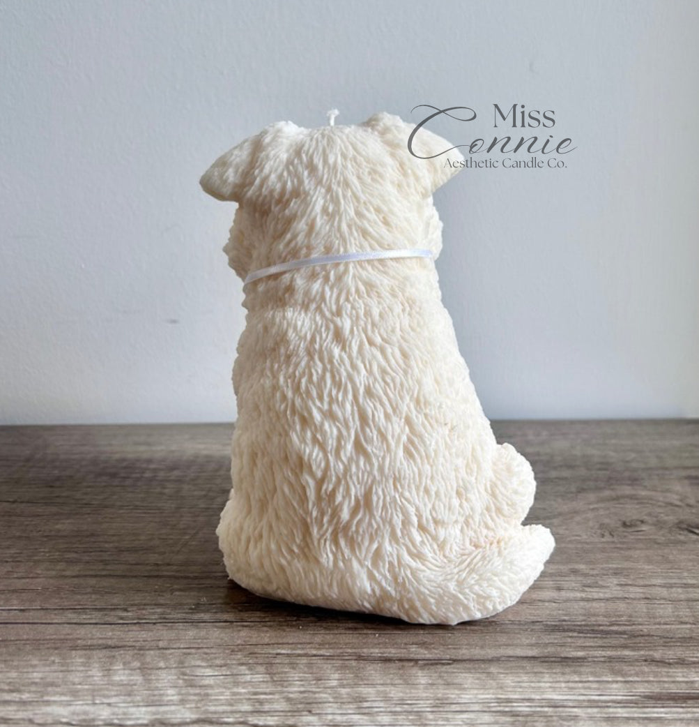German Shepherd Puppy Dog Candle