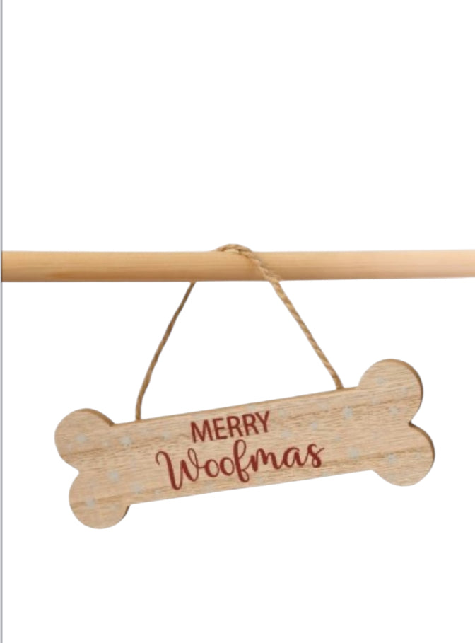 Merry Woofmas Hanging Decoration