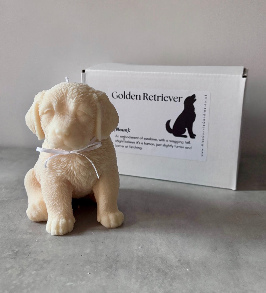 Golden Retriever Puppy Dog Candle