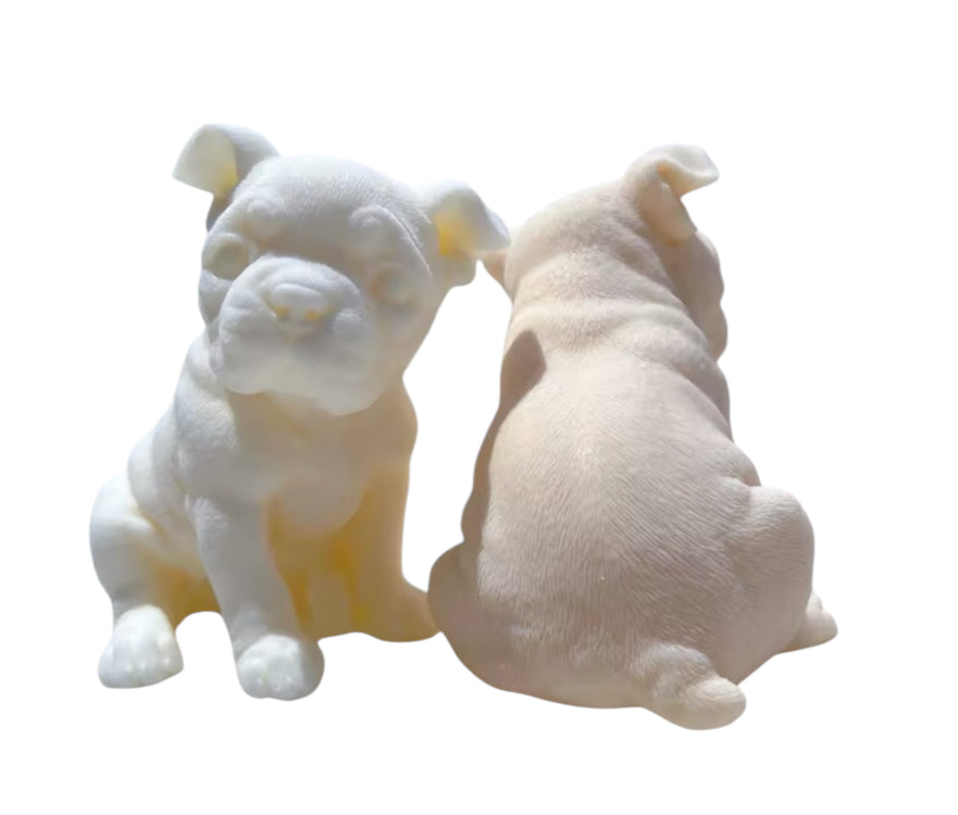 Boston Terrier Puppy Dog Candle