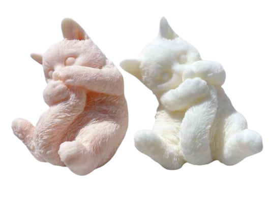 Playful Cat Candle