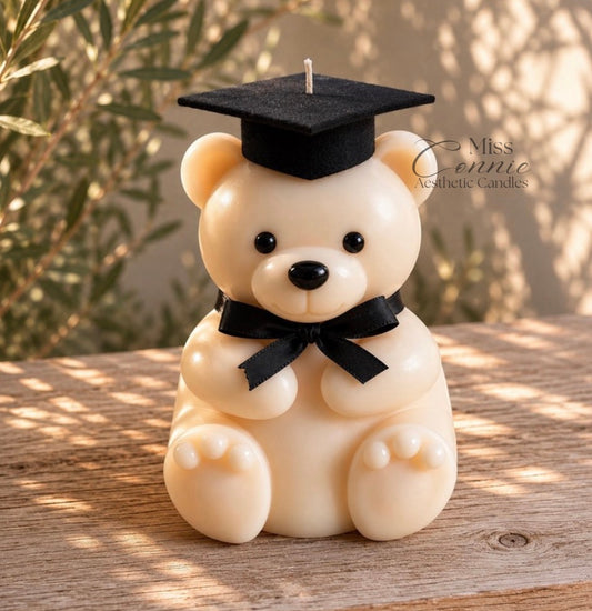 Graduation Bear Candle