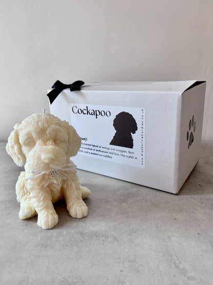 Cockapoo Puppy Dog Candle