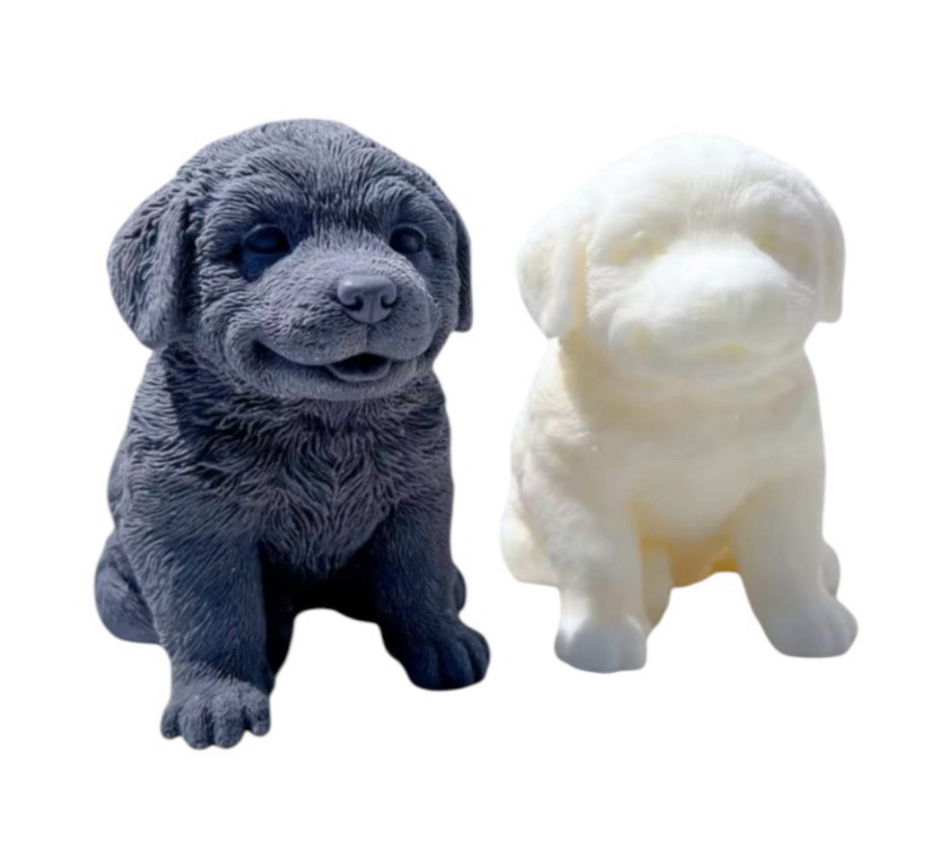 Bernese Mountain Puppy Dog Candle